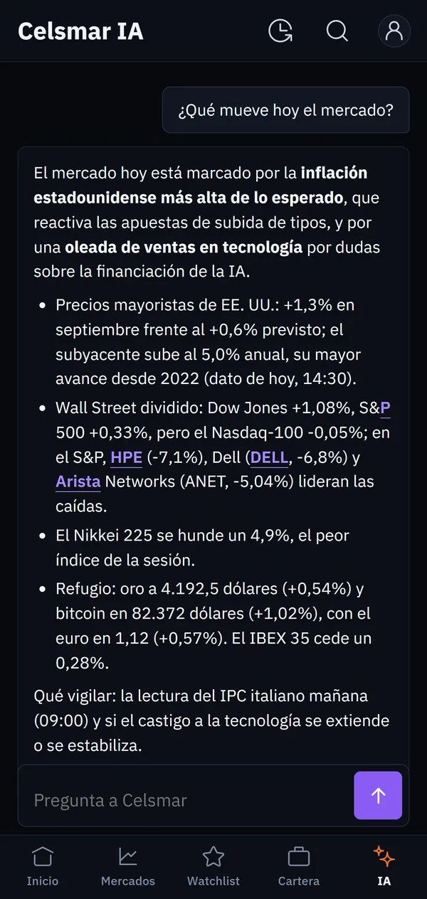 Noticias con criterio: Una portada ordenada y un resumen diario que escribe la IA si lo pides.